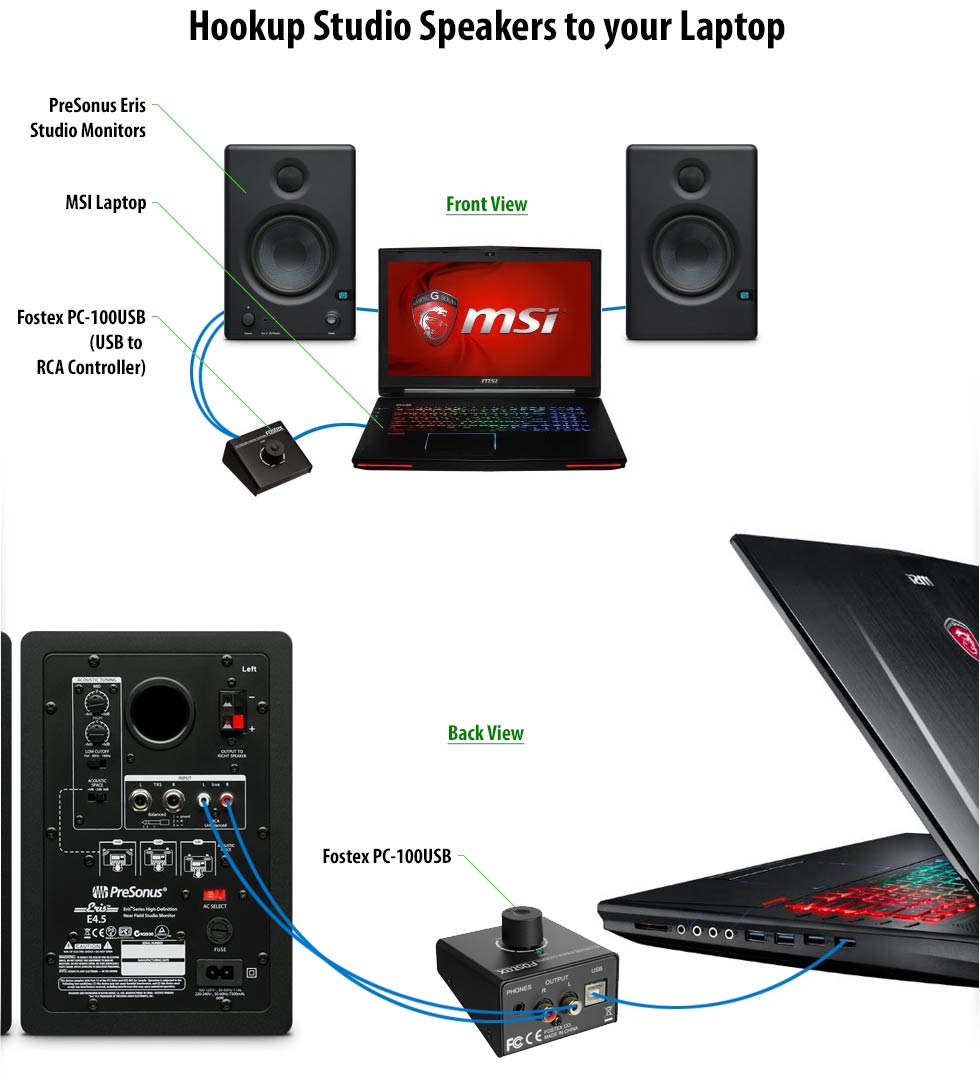 Attach speakers clearance to monitor